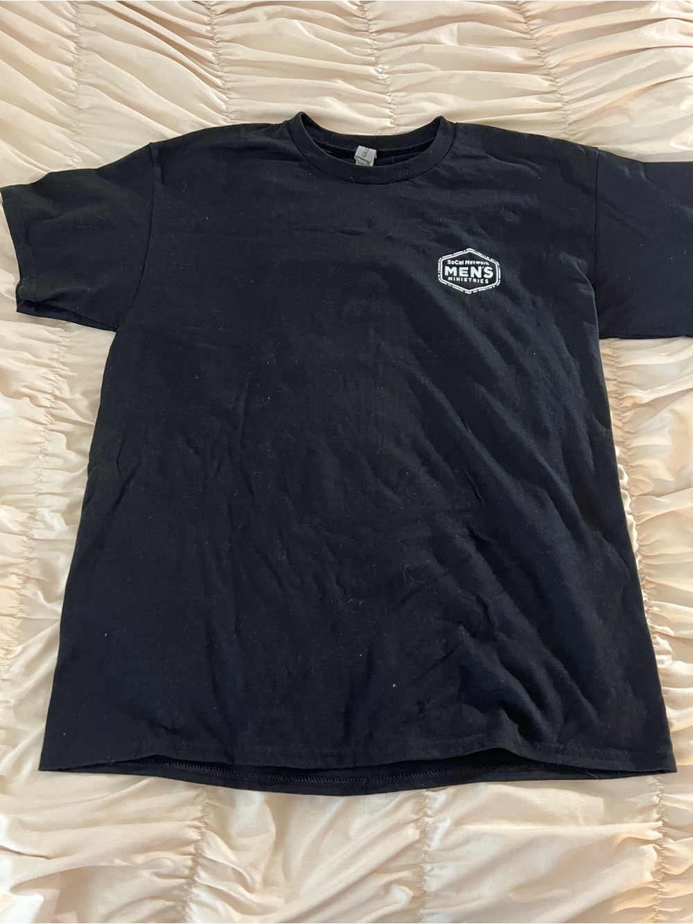 Gildan Black Short-Sleeve Crewneck Tee with Small Chest Emblem